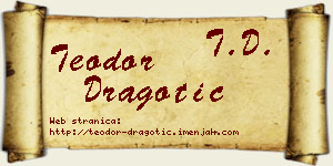 Teodor Dragotić vizit kartica